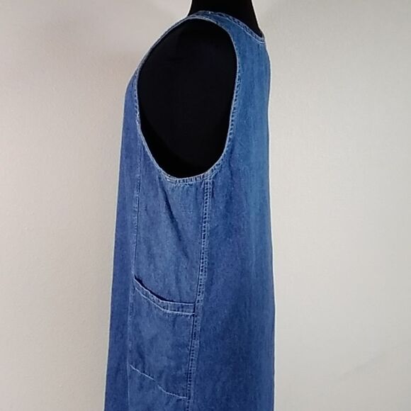 VTG MATCH MADE IN U.S.A WOMEN DENIM DRESS SIZE M - Picture 7 of 16